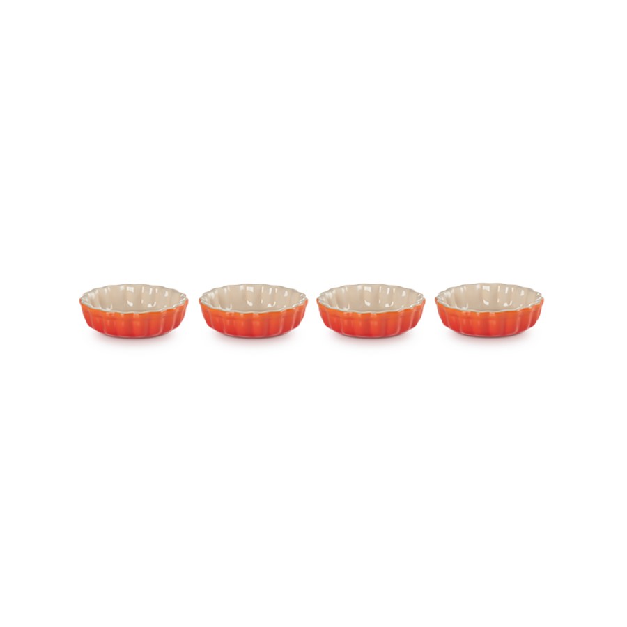 Le Creuset 4 Mini Flans Flame 11 cm Image