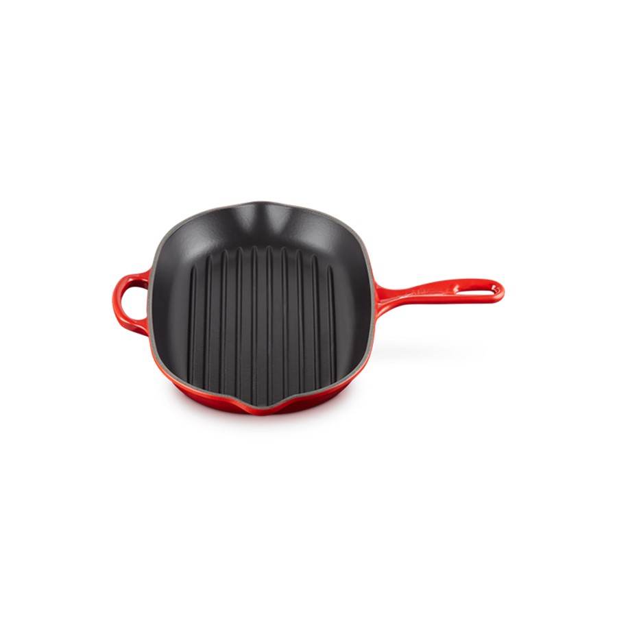 Le Creuset Oval Skillet Grill Cerise 32c Image