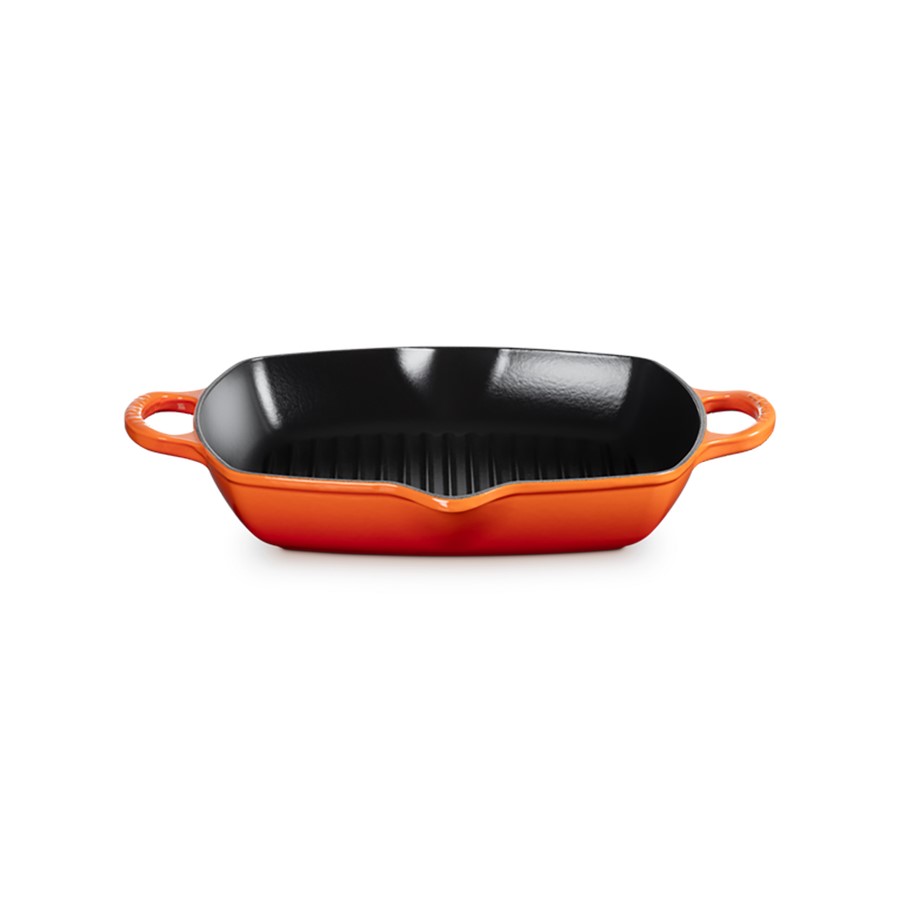 Le Creuset Deep Square Grill Flame 30 cm Image
