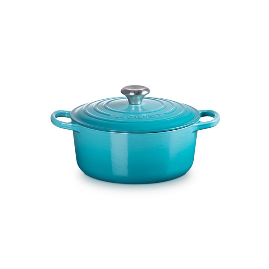 Le Creuset Round Casserole Teal 24 cm Image