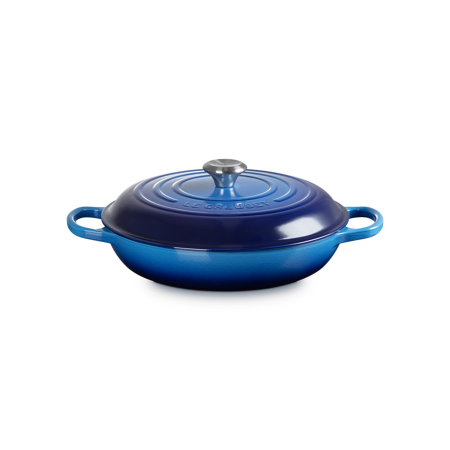 Le Creuset Low Casserole Azure Blue 30cm Image