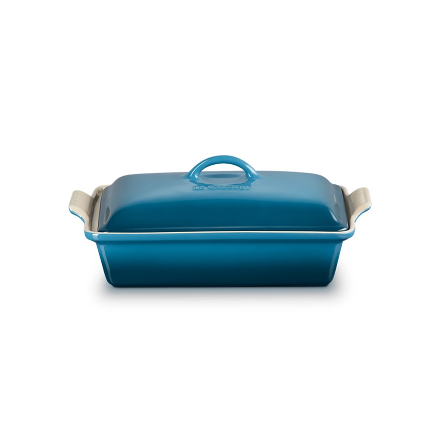 Le Creuset Rect Dish w/Lid Dp Teal 33 cm Image