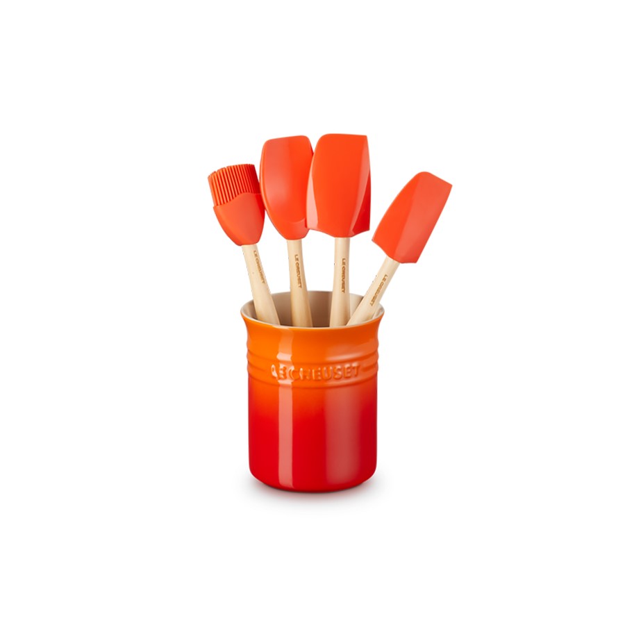 Le Creuset Jar plus 4 Utensils Flame Image