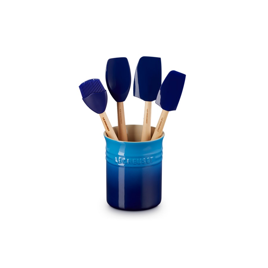 Le Creuset Jar plus 4 Utensils Az. Blue Image