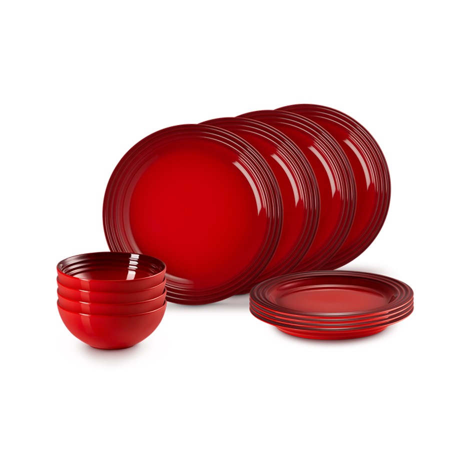 Le Creuset Vancouver Dinner Set Cerise Image