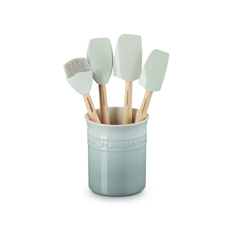 Le Creuset Jar plus 4 Utensils Sea Salt Image