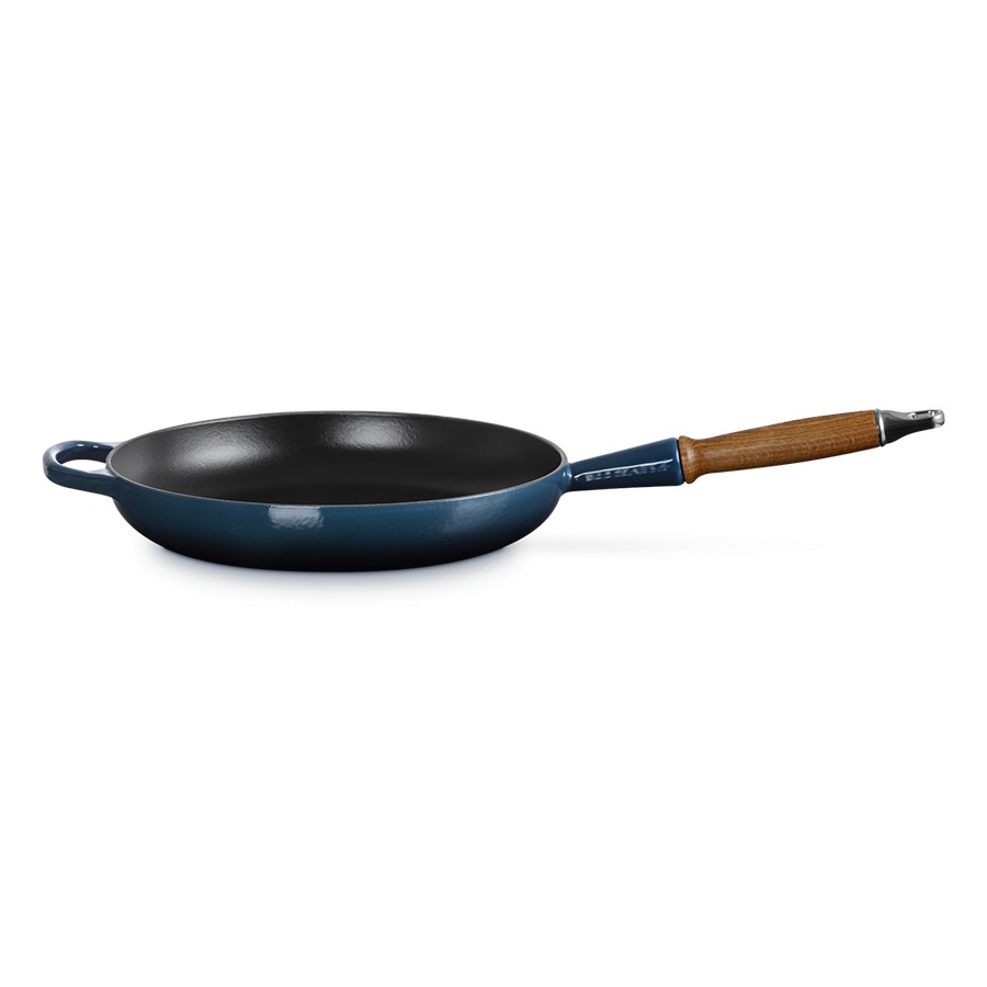 Le Creuset Skillet Wood Handle Nuit 28cm Image