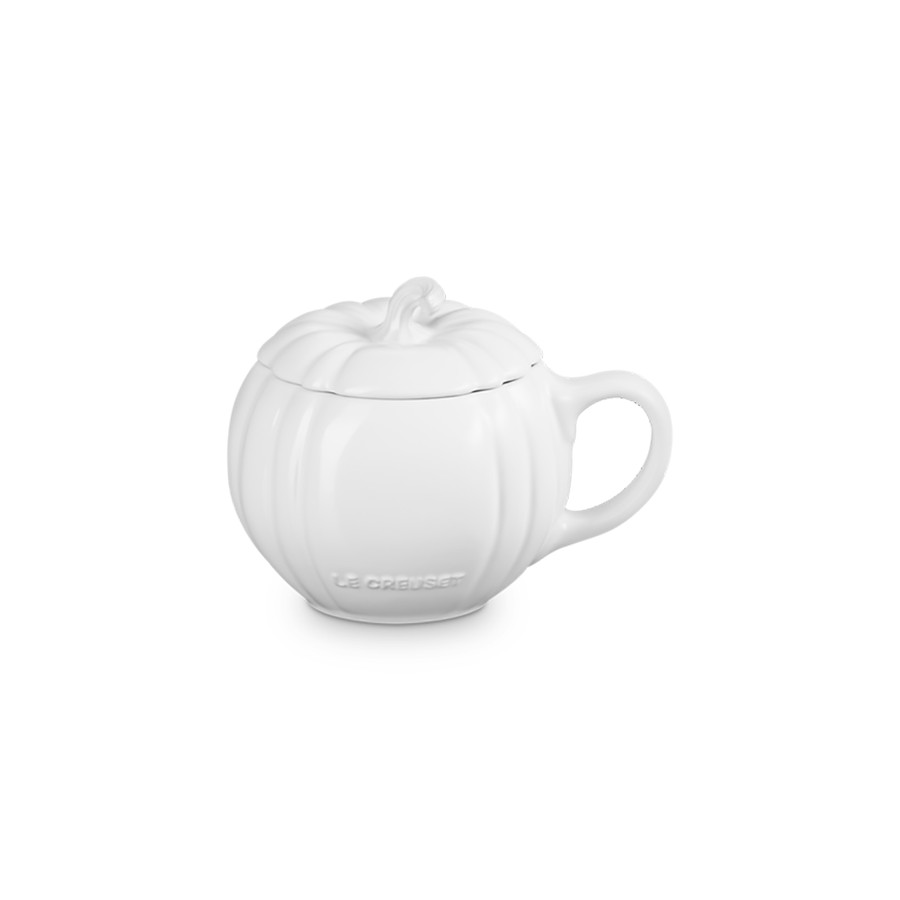 Le Creuset Pumpkin Mug+Lid White 400 ml Image