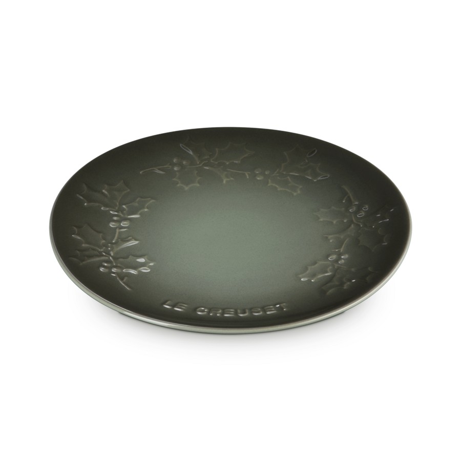Le Creuset Holly Relief Plate Thyme 19cm Image